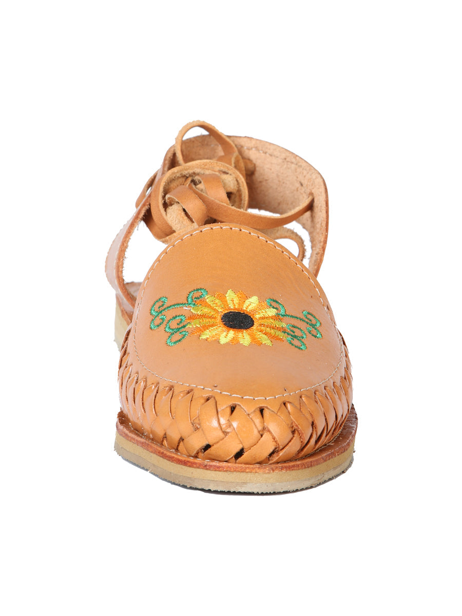 Mexican Artisanal Sandals Leather Tan 603920 — view 3