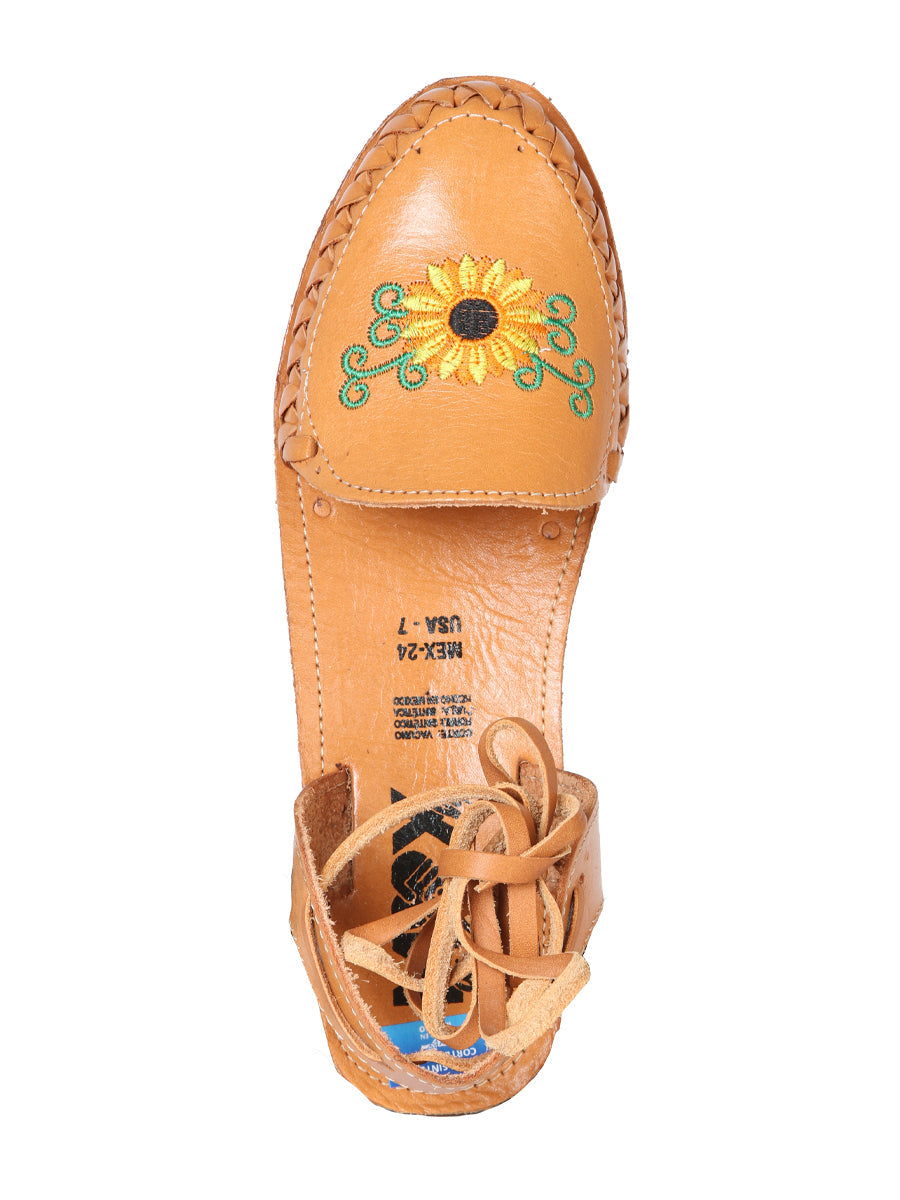 Mexican Artisanal Sandals Leather Tan 603920 — view 4