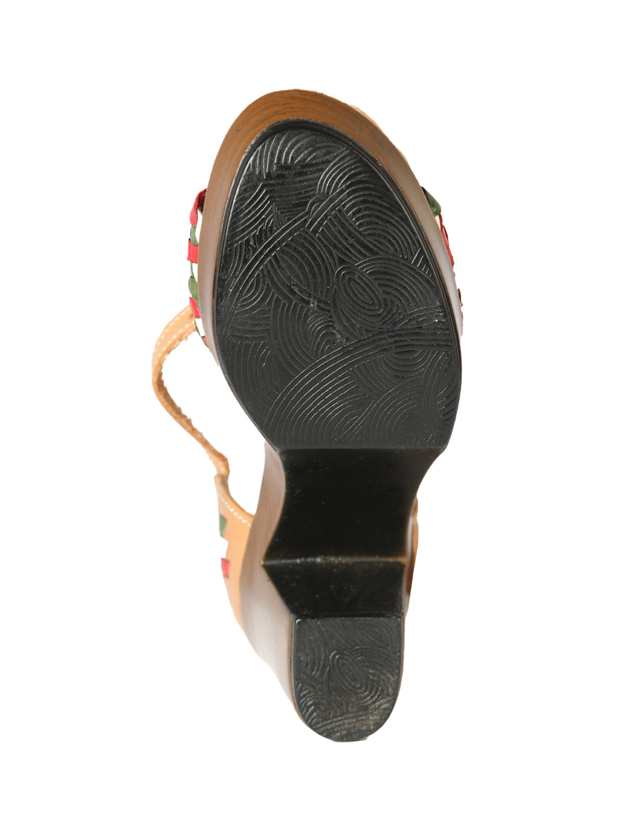 Mexican Artisanal Sandals Leather Tricolor 603941 — view 4