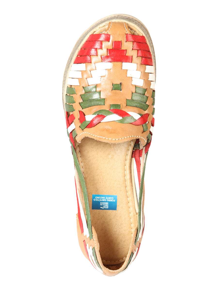 Mexican Artisanal Sandals Leather Tricolor 603942 — view 7