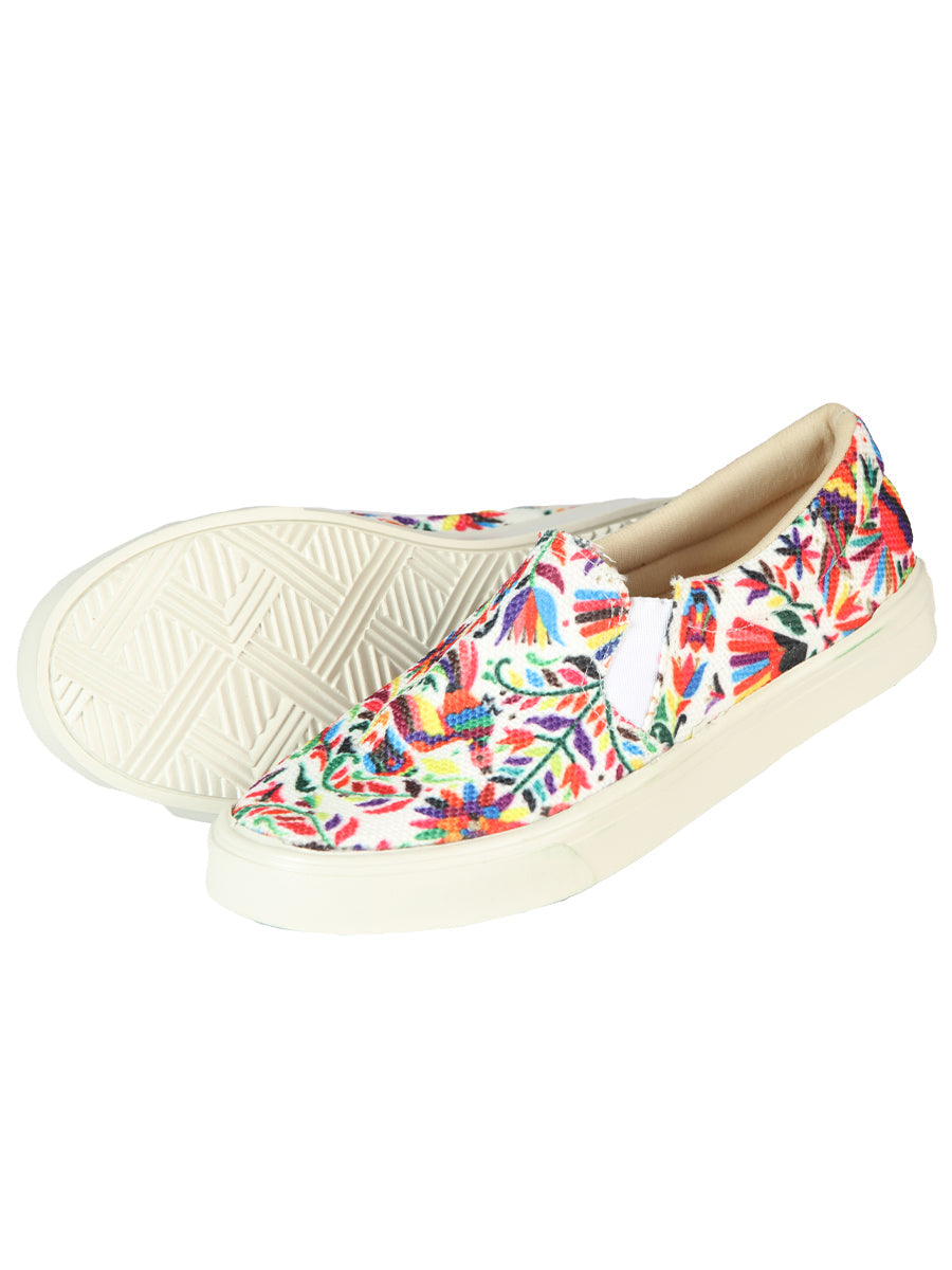 Mexican Artisanal Yute Tennis 50% Cotton, 50% Polyester White 603956 — view 2