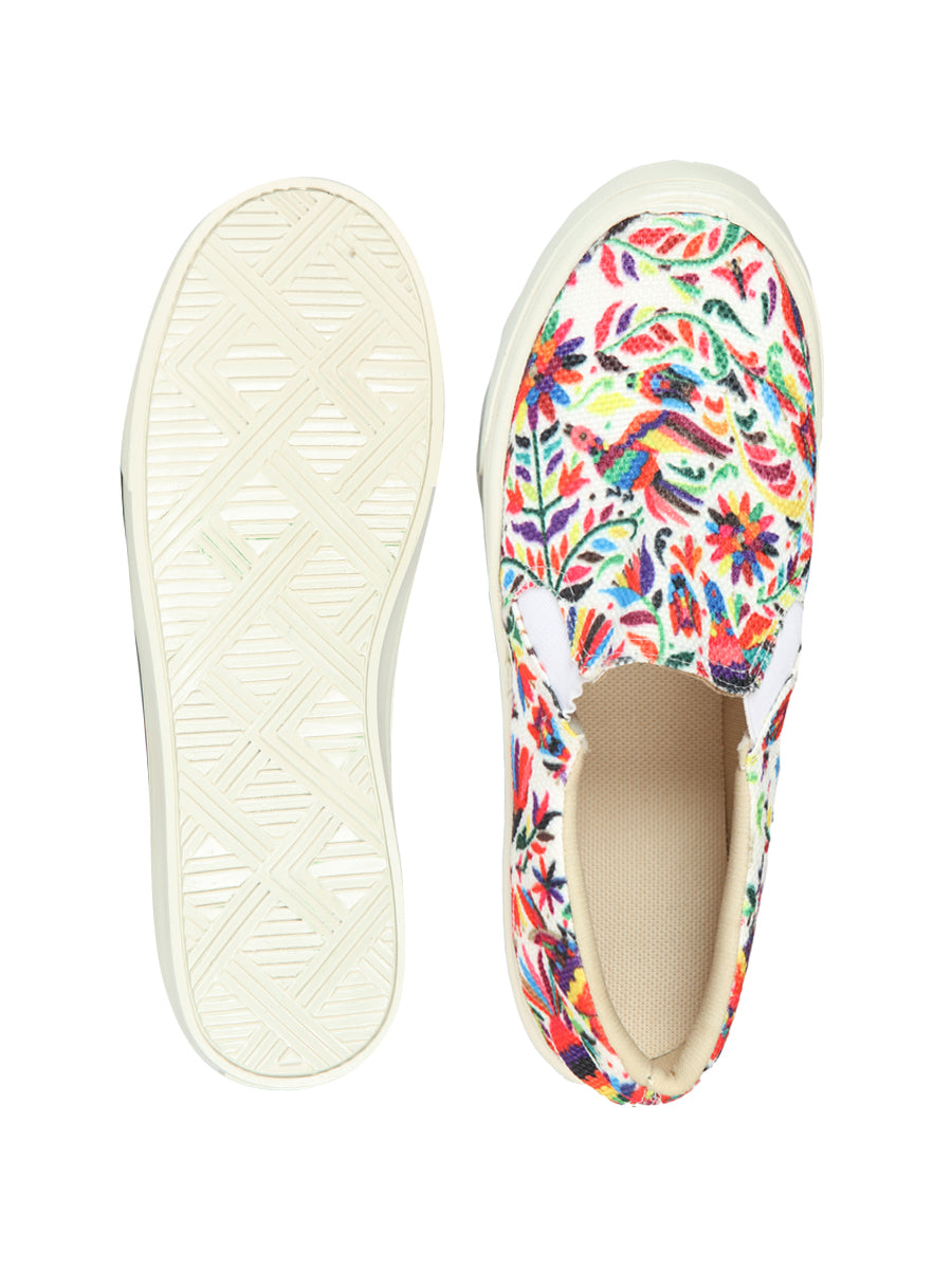 Mexican Artisanal Yute Tennis 50% Cotton, 50% Polyester White 603956 — view 4