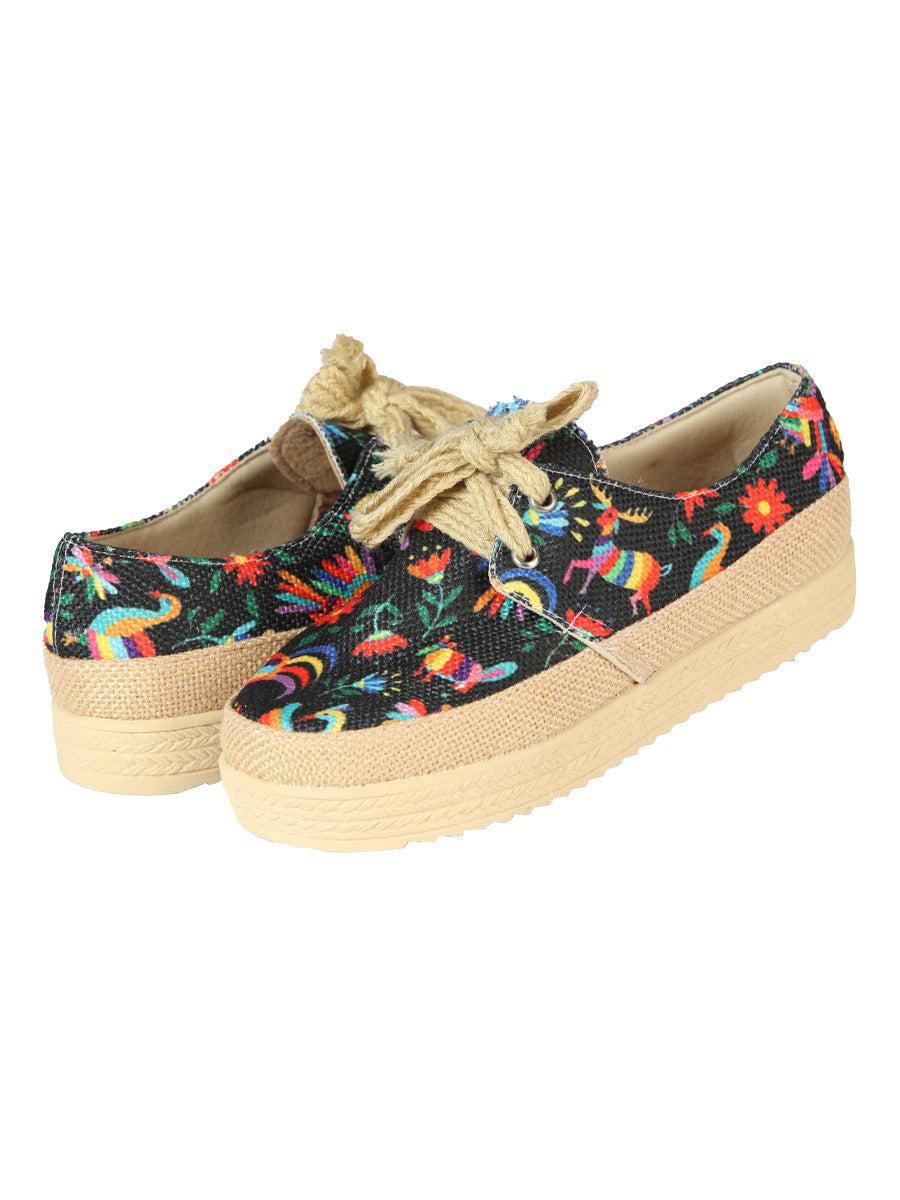 Mexican Artisanal Yute Tennis 50% Cotton, 50% Polyester Multicolor 603958 — view 2