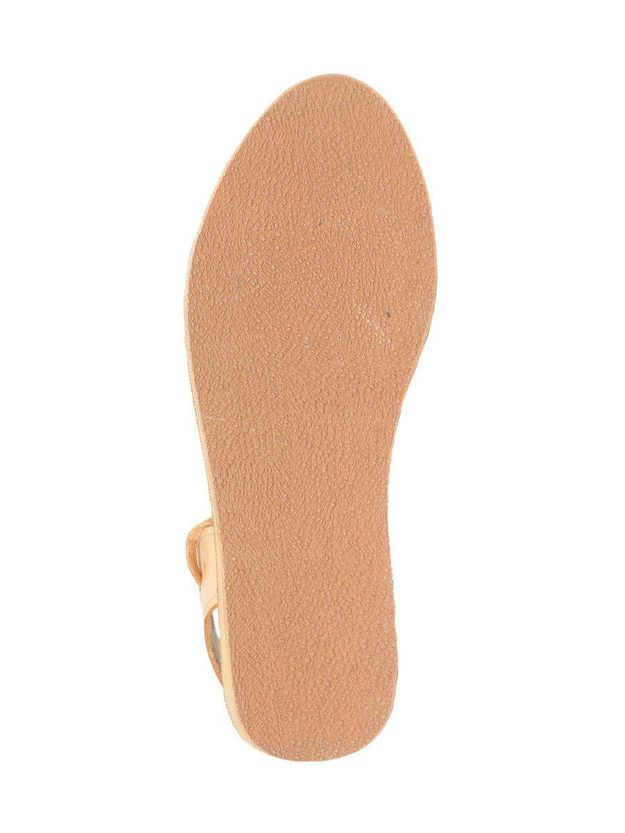 Mexican Artisanal Sandals Leather Tan/Blue 604019 — view 5