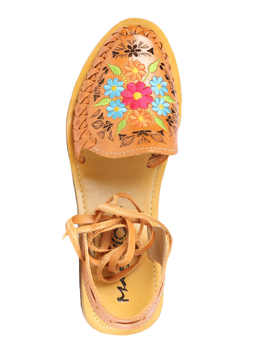 Mexican Artisanal Sandals Leather Honey 604020 — view 3