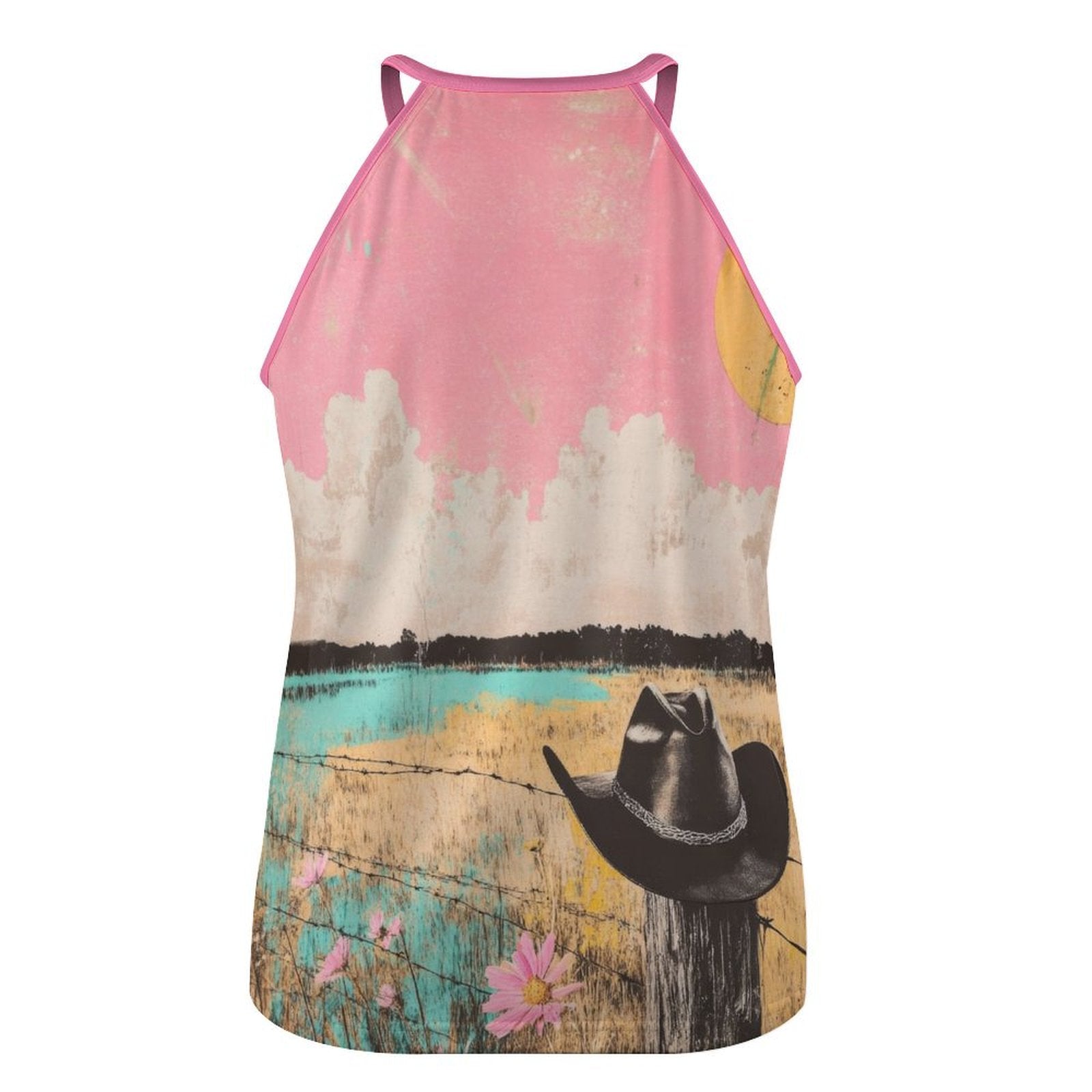 Baha Ranch Cowgirl on the Moon Retro Pop Western Tank Top by Baha Ranch Western Wear - product image 3