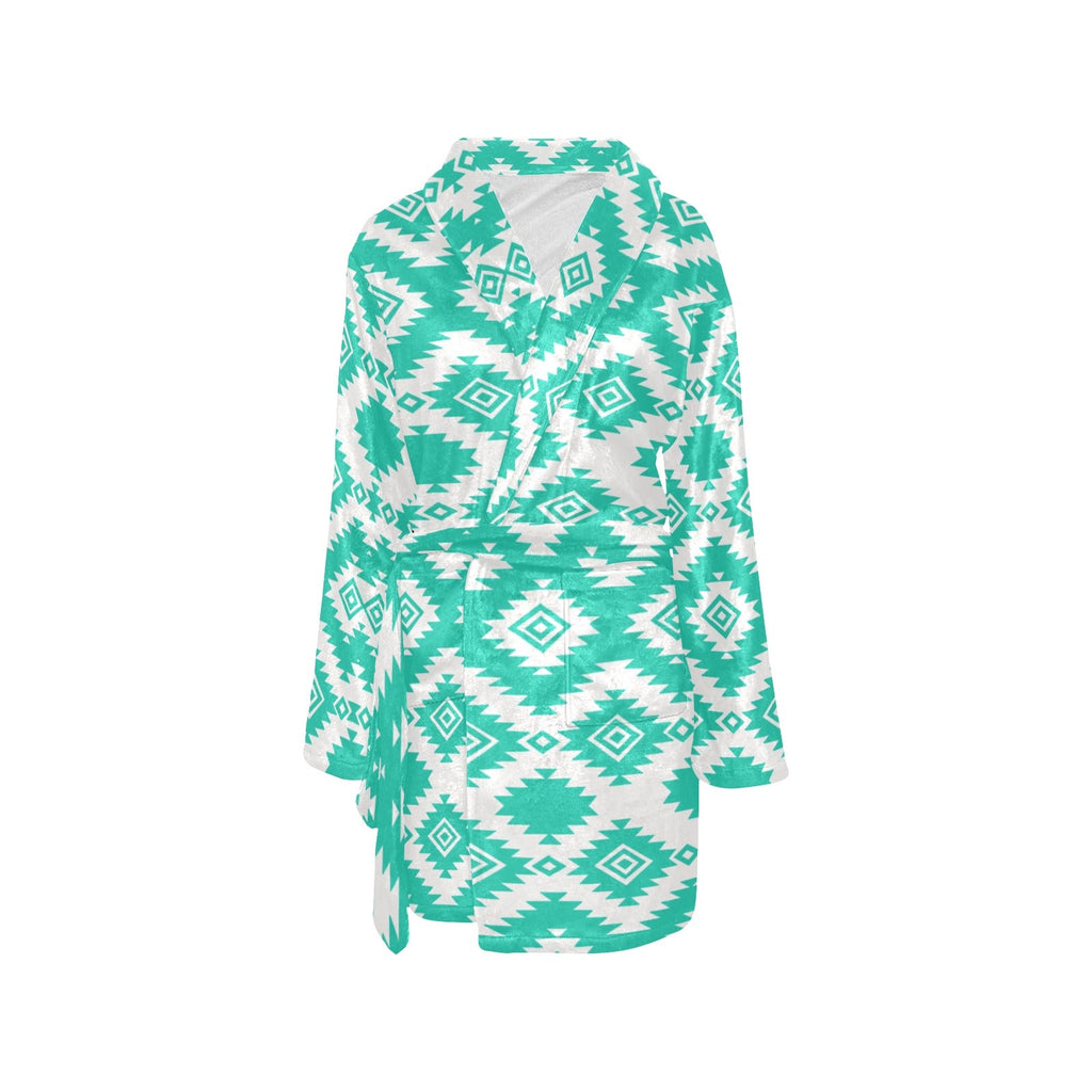 Baha Ranch Turquoise Aztec Women's Western Bath Robe by Baha Ranch Western Wear - product image 3
