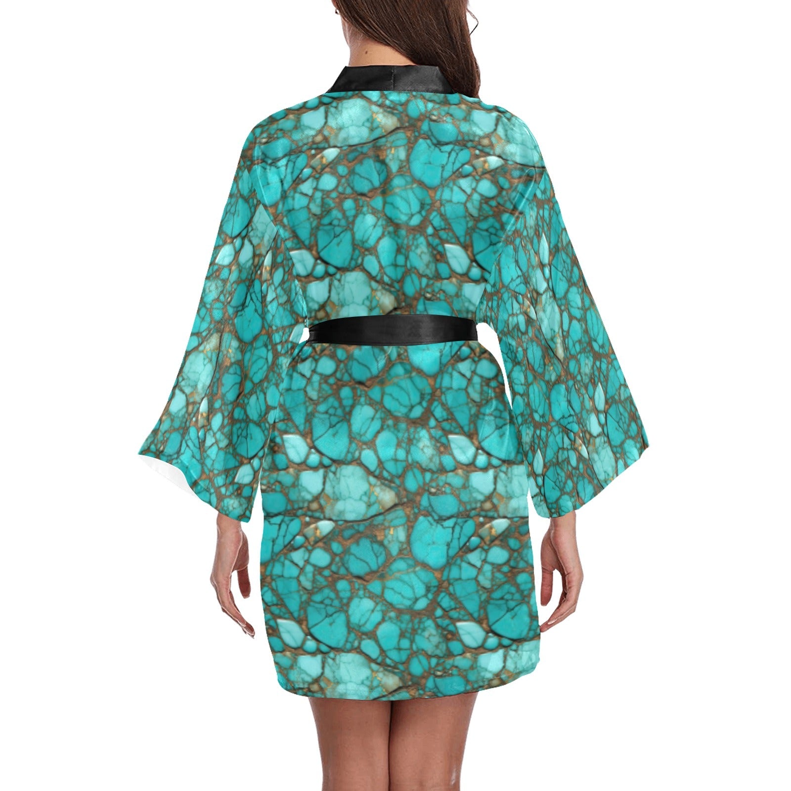 Baha Ranch All Turquoise Women's Lounge Kimono Robe by Baha Ranch Western Wear - product image 7