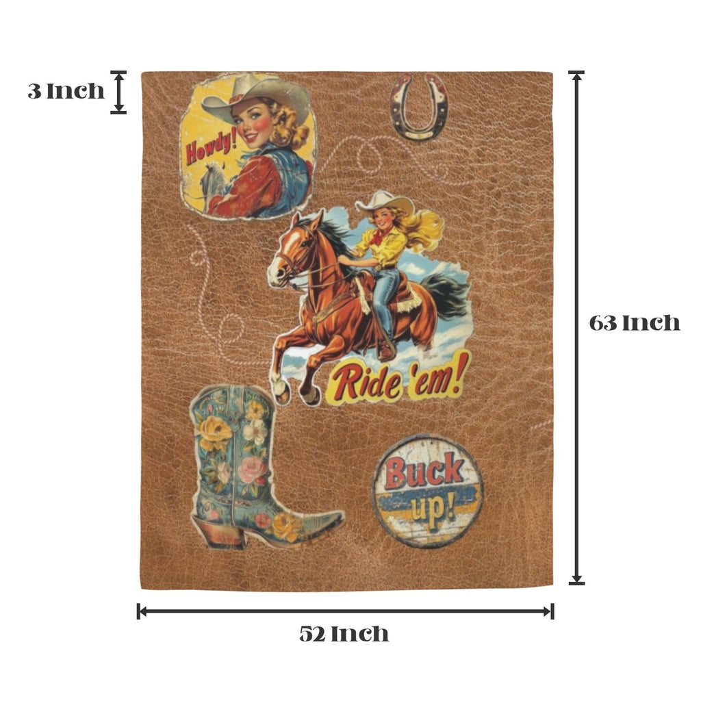 Baha Ranch Vintage Cowgirl Drapes 52" x 63" Made in America by Baha Ranch Western Wear - product image 3