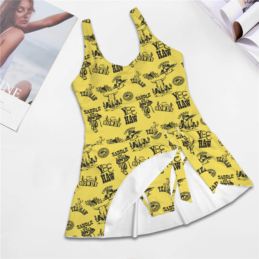 Baha Ranch Cowgirl Graphics Skirted One Piece Swim Suit by Baha Ranch Western Wear - product image 5