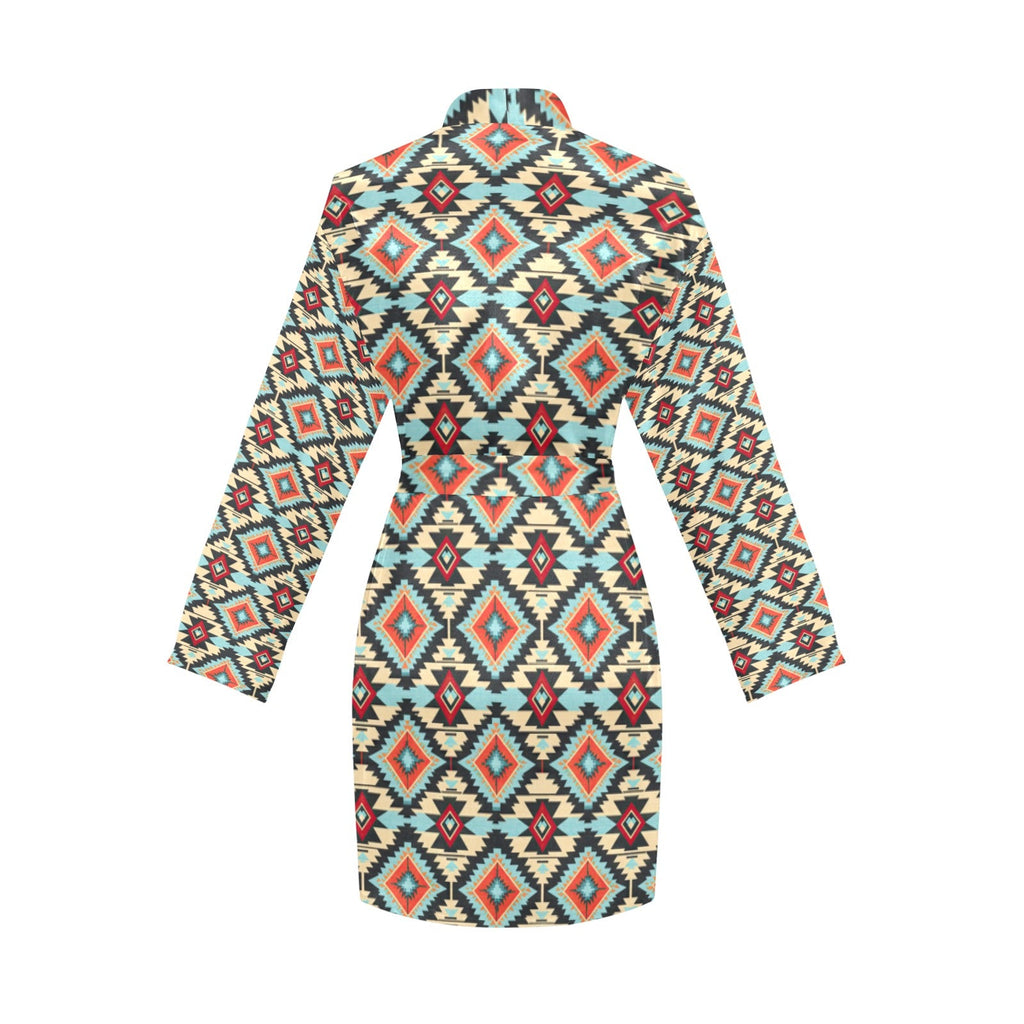 Baha Ranch Colorado Aztec Women's Belted Satin Feel Dressing Lounge Robe by Baha Ranch Western Wear - product image 4