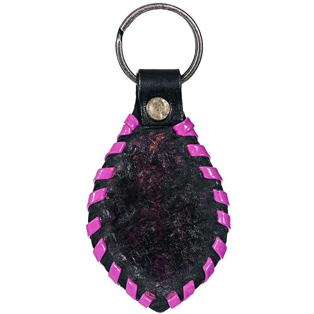 Hand Tooled Leather Key Chain Ring Handcraft Handmade Hilason