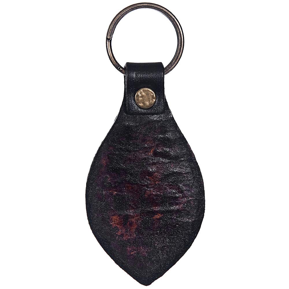 Hand Tooled Leather Key Chain Ring Handcraft Handmade Hilason