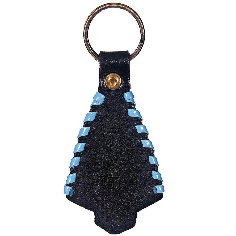 Hand Tooled Leather Key Chain Ring Handcraft Handmade Hilason
