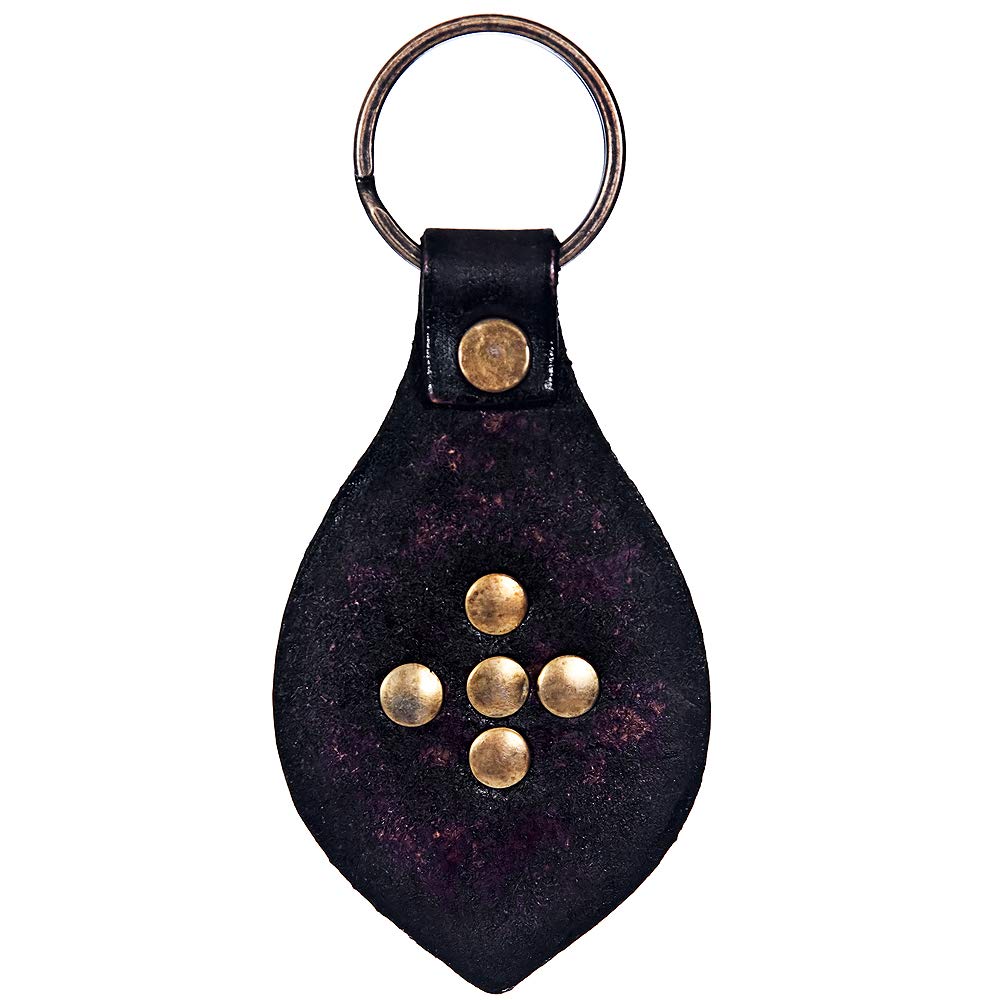 Hand Tooled Leather Key Chain Ring Handcraft Handmade Hilason