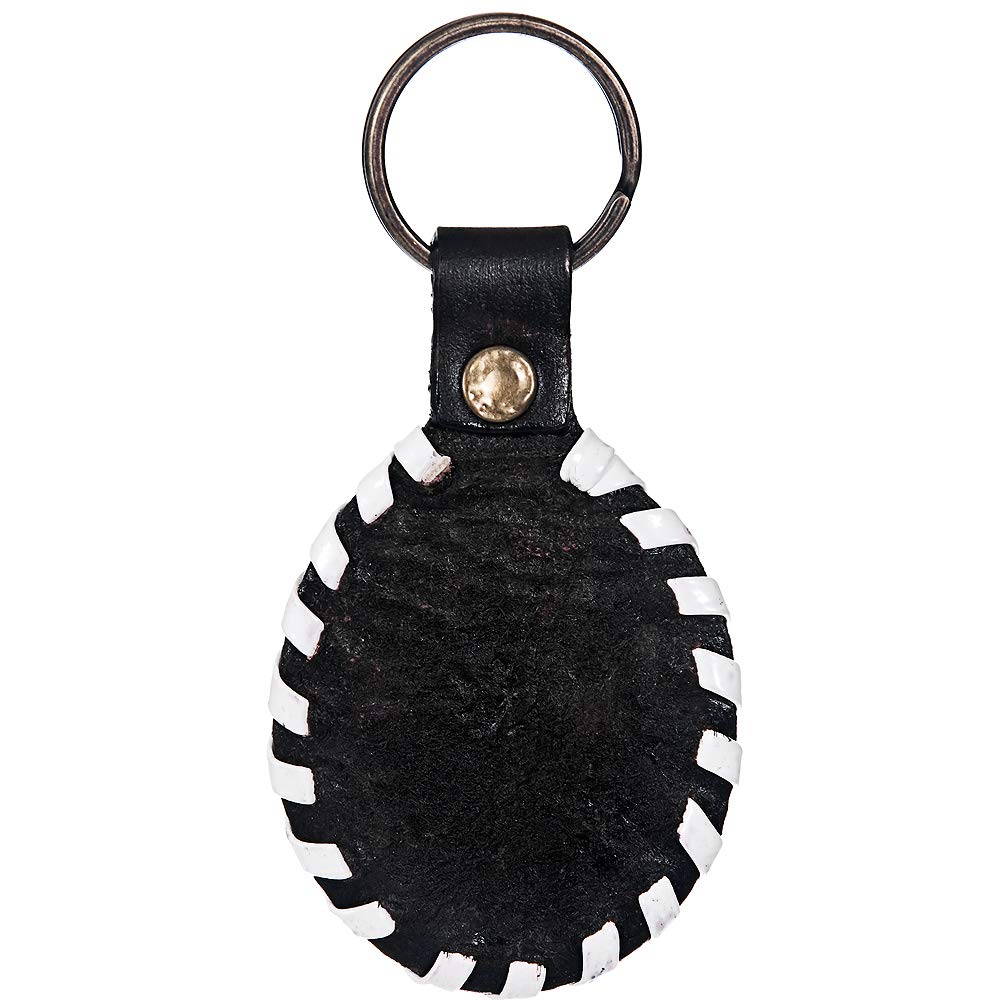 Hand Tooled Leather Key Chain Ring Handcraft Handmade Hilason