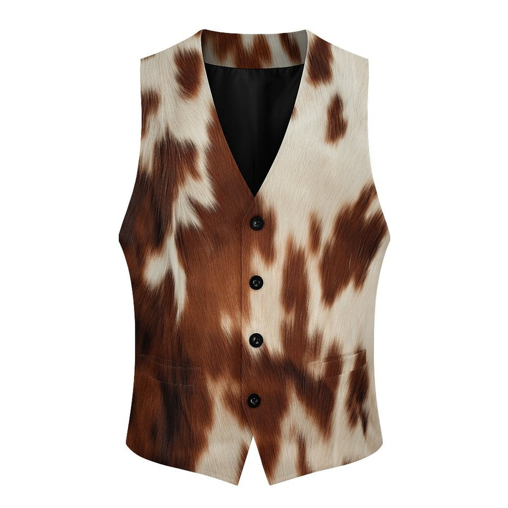 Baha Ranch Cowhide Print Men's Western Vest by Baha Ranch Western Wear - product image 2