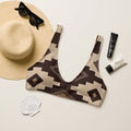 Ready to Ship Yeehaw Earth Aztec Print Bikini Top size LARGE by Baha Ranch Western Wear
