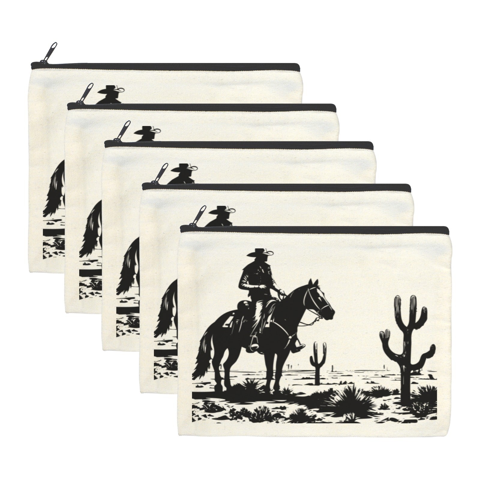 Baha Ranch Black White Desert Cosmetic Bag Pack of 5 Made in America by Baha Ranch Western Wear - product image 2