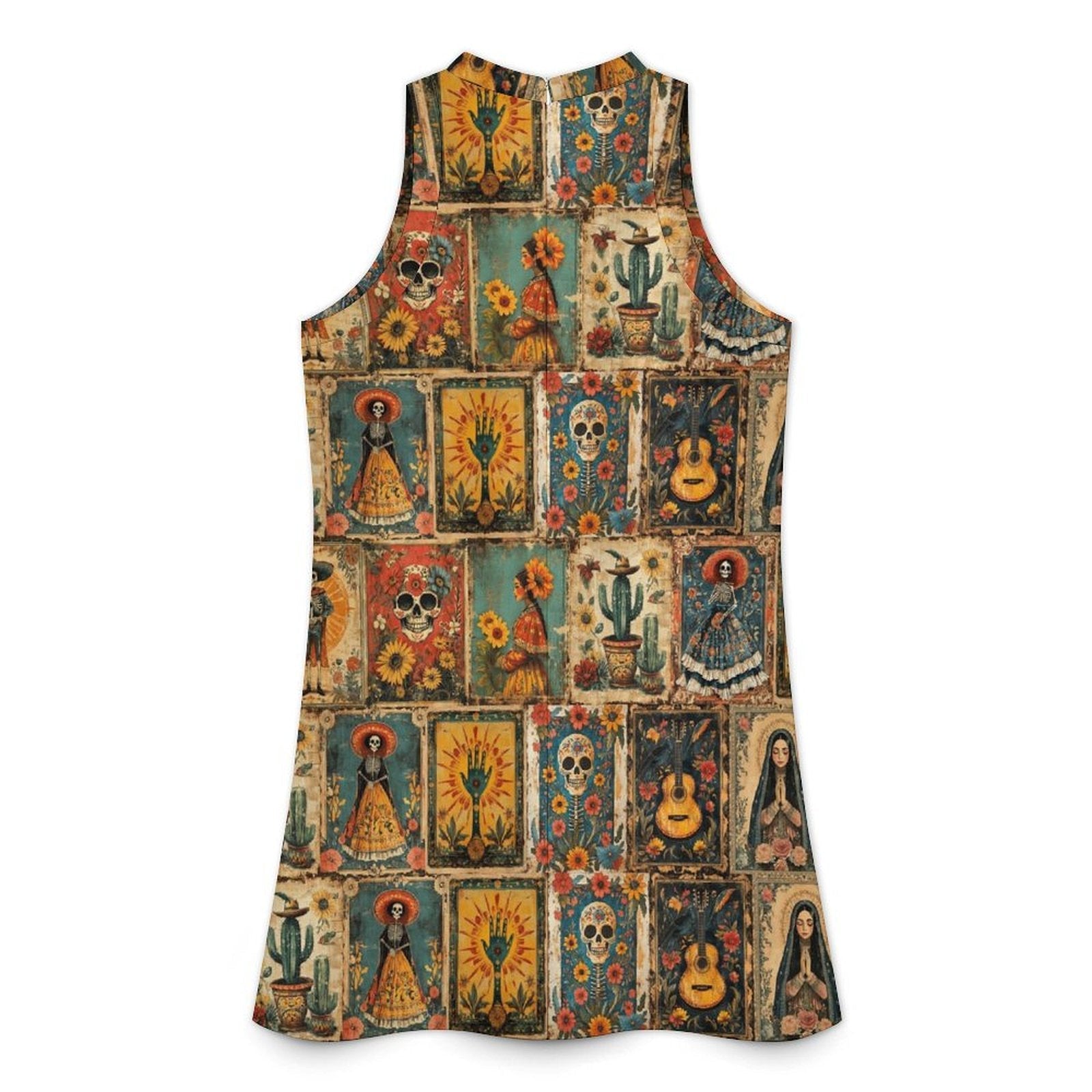 Baha Ranch Colores De Mexico Dia de los Muertes Sleeveless Mini Dress by Baha Ranch Western Wear - product image 2