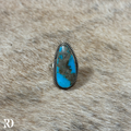 Kingman Turquoise Adjustable Ring By Donovan Nez