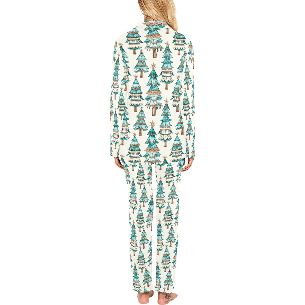 Baha Ranch Turquoise Christmas Tree Women's Western Pajamas by Baha Ranch Western Wear - product image 3