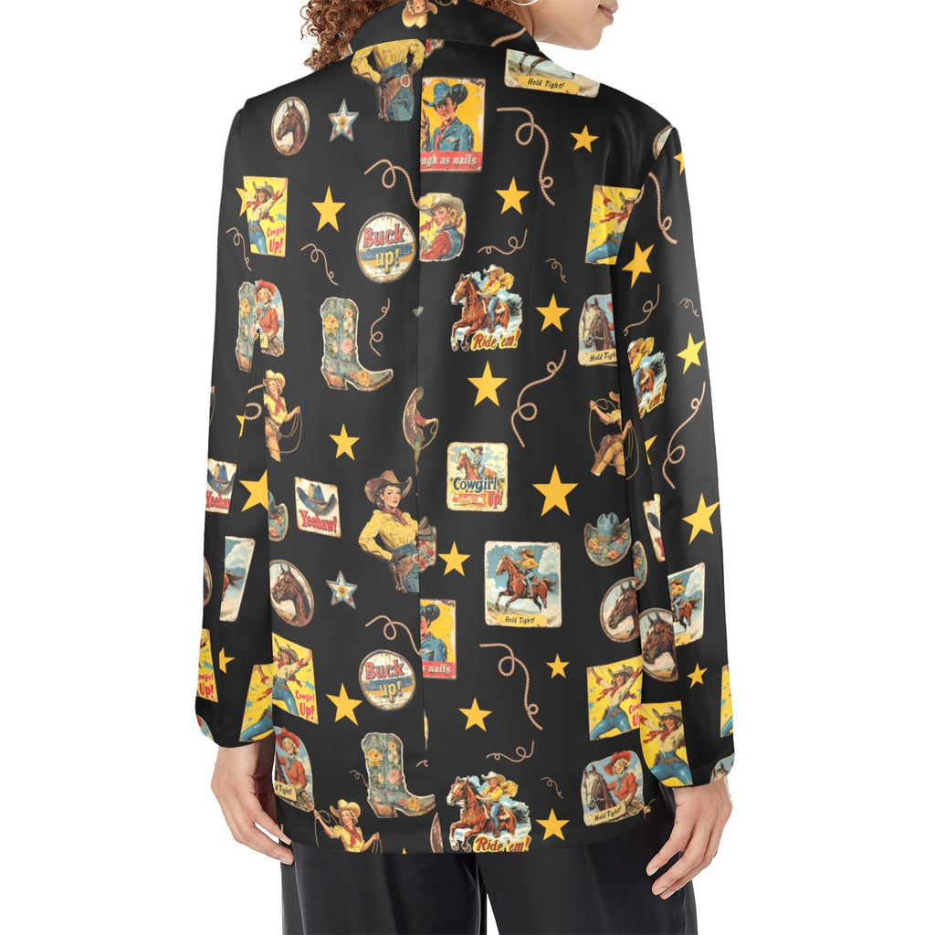 Baha Ranch Vintage Cowgirl Collage Western Blazer by Baha Ranch Western Wear - product image 6