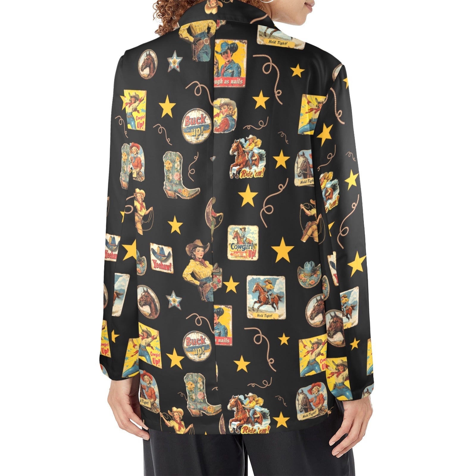Baha Ranch Vintage Cowgirl Collage Western Blazer by Baha Ranch Western Wear - product image 6