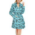 Baha Ranch Blue Cowboy Print Western Bath Robe by Baha Ranch Western Wear