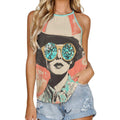 Baha Ranch Turquoise Cowgirl Retro Pop Western Tank Top by Baha Ranch Western Wear - product image 2