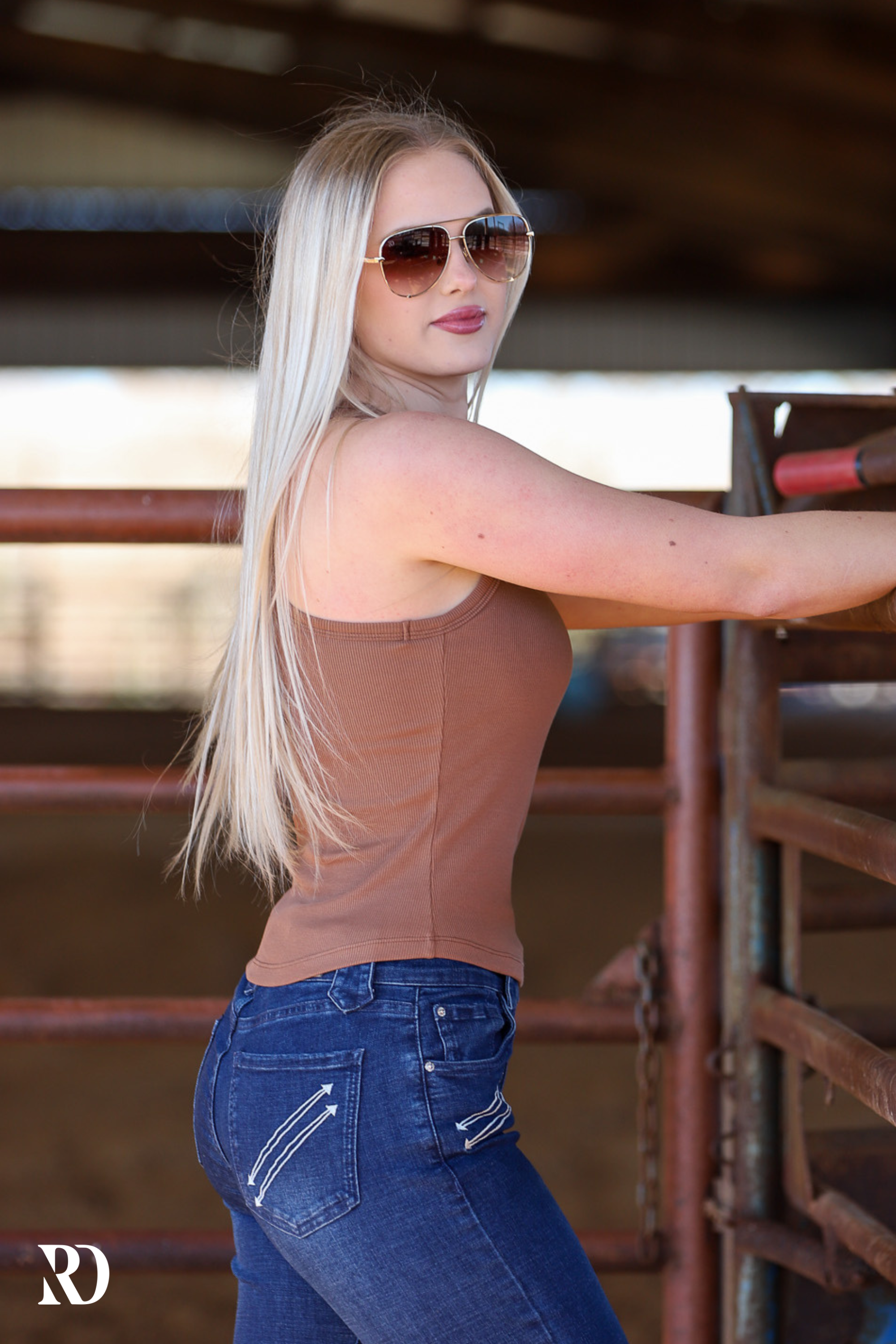 Ribbed All-in-one Tank | Mocha — view 2