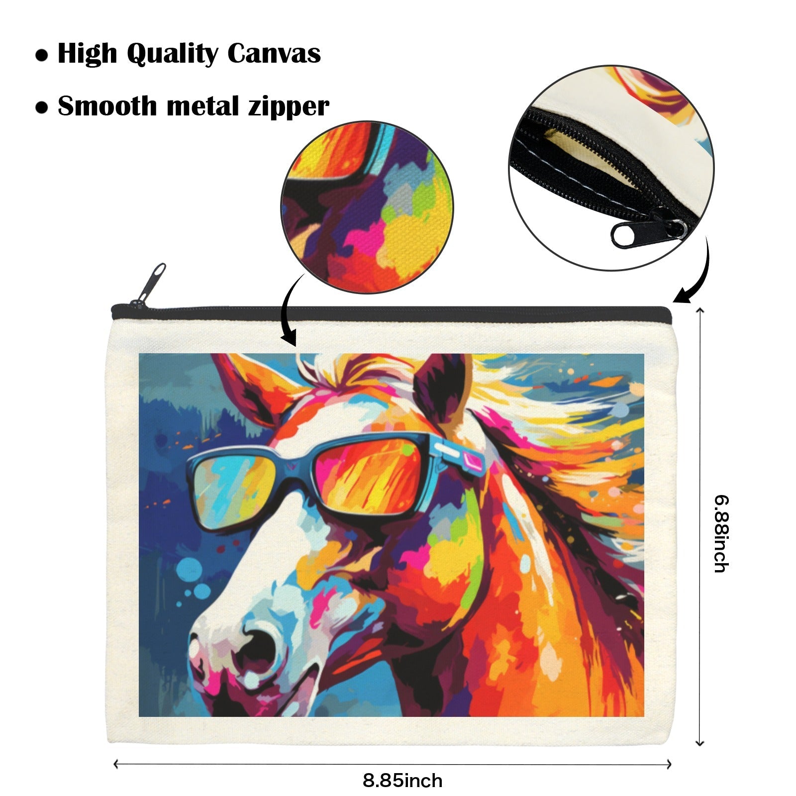 Baha Ranch Cool Horse Cosmetic Bag Pack of 5 Made in America by Baha Ranch Western Wear - product image 3