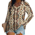 Baha Ranch Aztec Long Sleeve Tee by Baha Ranch Western Wear