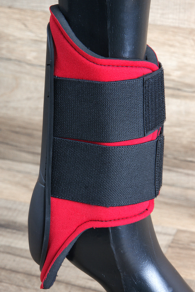 Medium Hilason Western Horse Tack Protective Pvc Ankle Leg Boot Red & Black