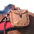 Classic Equine Padded Rear Saddle Bag — Brown, 11" x 10" x 4"