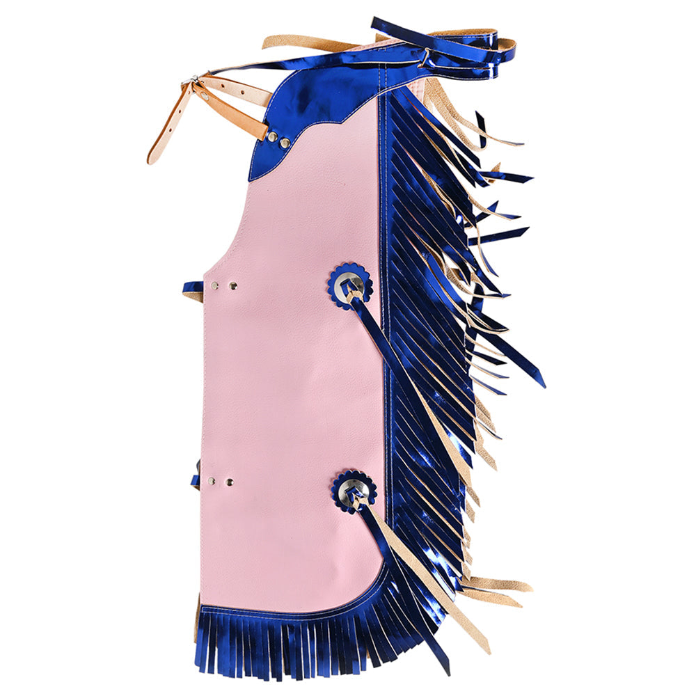 Hilason Western Pro Rodeo Bull Riding Chaps Leather Youth Kid