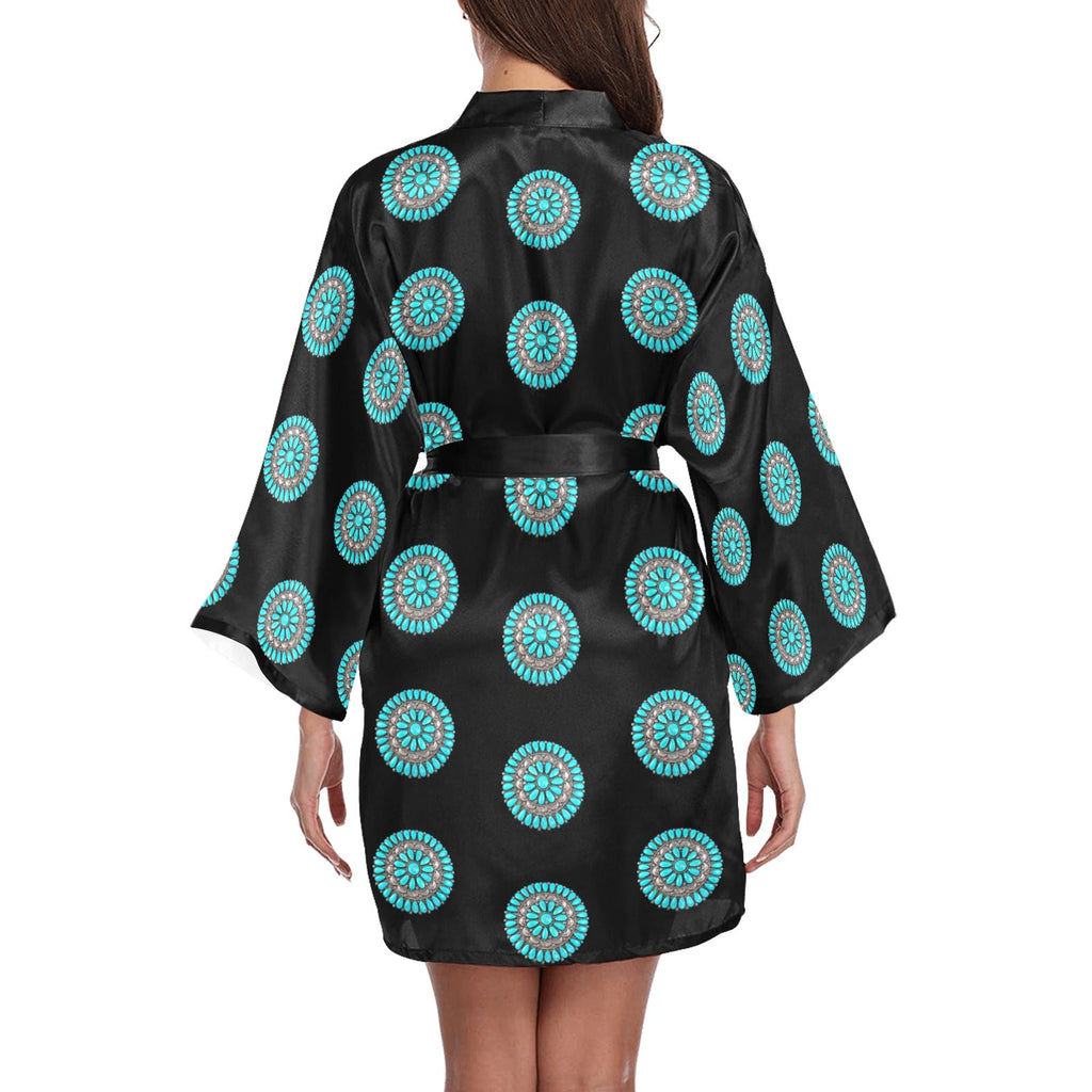 Baha Ranch Turquoise Concho Women's Lounge Kimono Robe by Baha Ranch Western Wear - product image 2