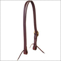 Weaver Working Cowboy Split-Ear Oiled Leather Headstall — Solid Brass, 1"
