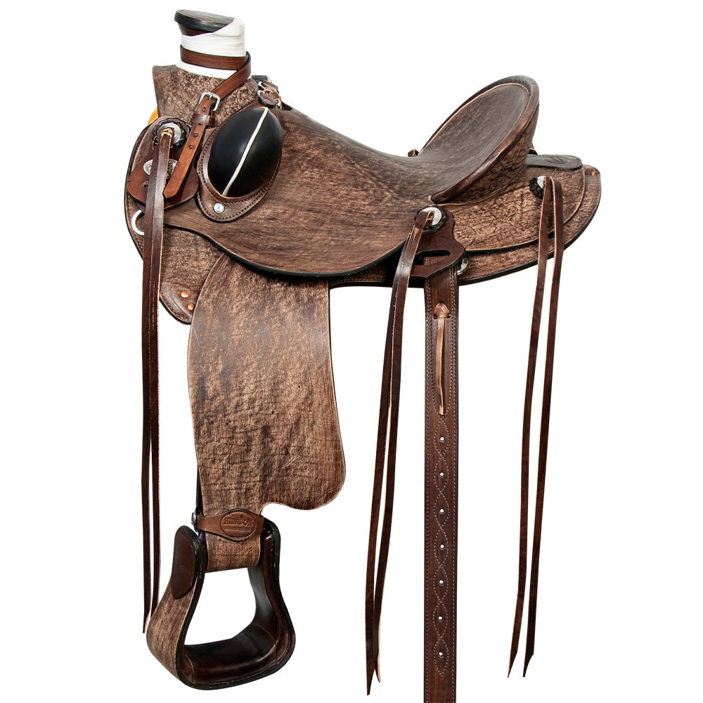 Western Horse Wade Saddle American Leather Ranch Roping Dark Brown