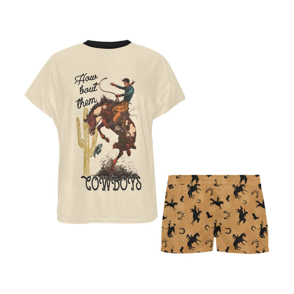 Baha Ranch Them Cowboys Women's Western Top and Short Pajama Set by Baha Ranch Western Wear - product image 3