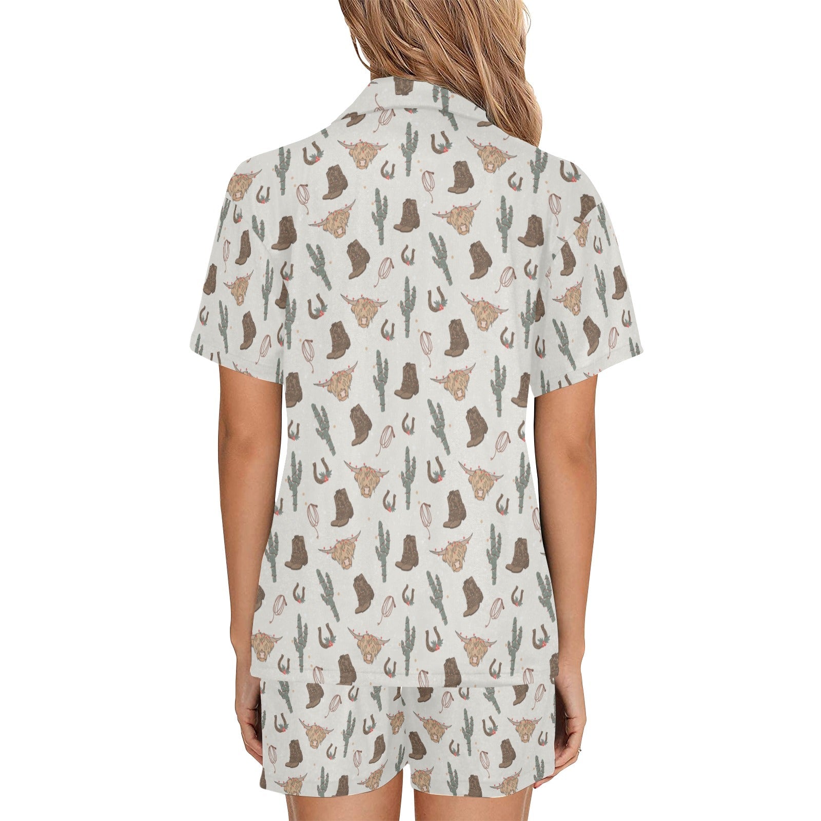 Baha Ranch Howdy Highland Cow Women's Western Pajama Set by Baha Ranch Western Wear - product image 4