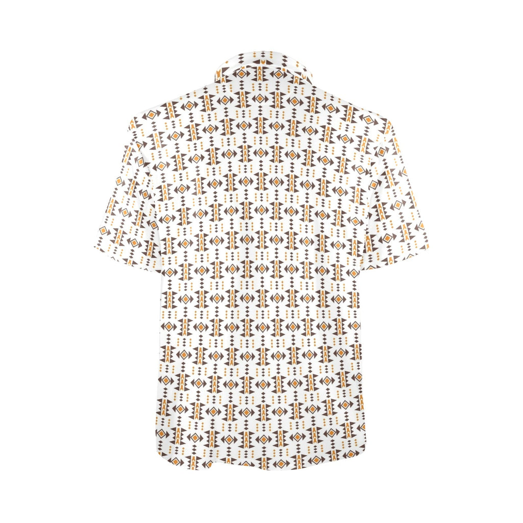 Baha Ranch White Aztec Men's Polo Style Shirt by Baha Ranch Western Wear - product image 6