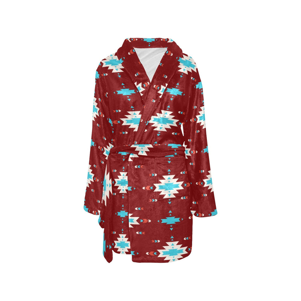 Baha Ranch Burgundy Aztec Women's Western Bath Robe by Baha Ranch Western Wear - product image 6