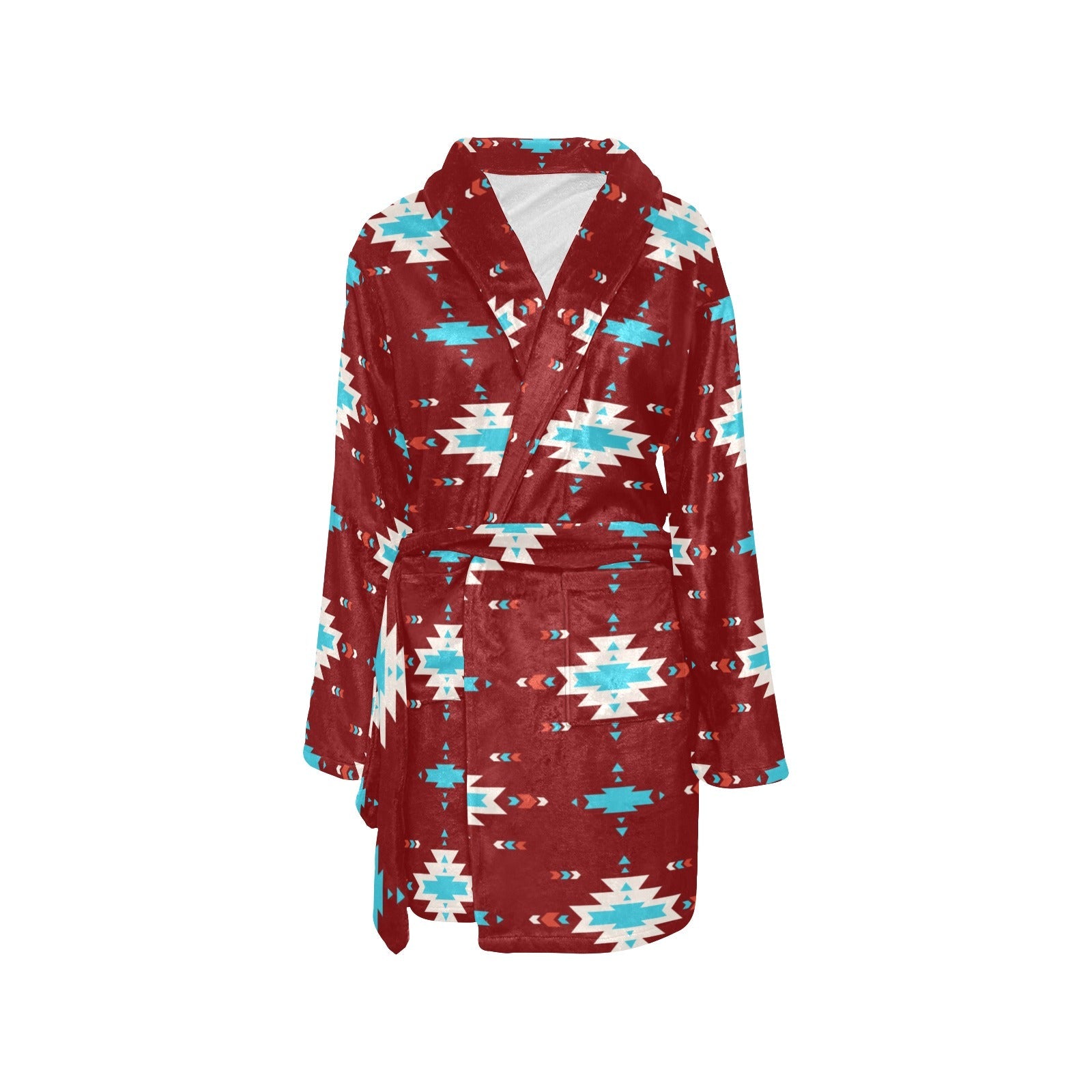 Baha Ranch Burgundy Aztec Women's Western Bath Robe by Baha Ranch Western Wear - product image 6