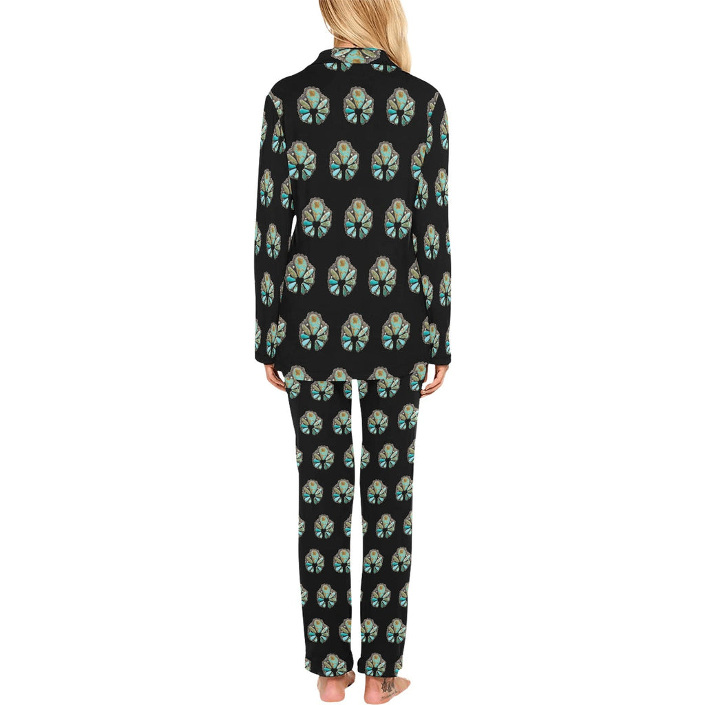 Baha Ranch Turquoise Naja Women's Western Long Pajama Set by Baha Ranch Western Wear - product image 3
