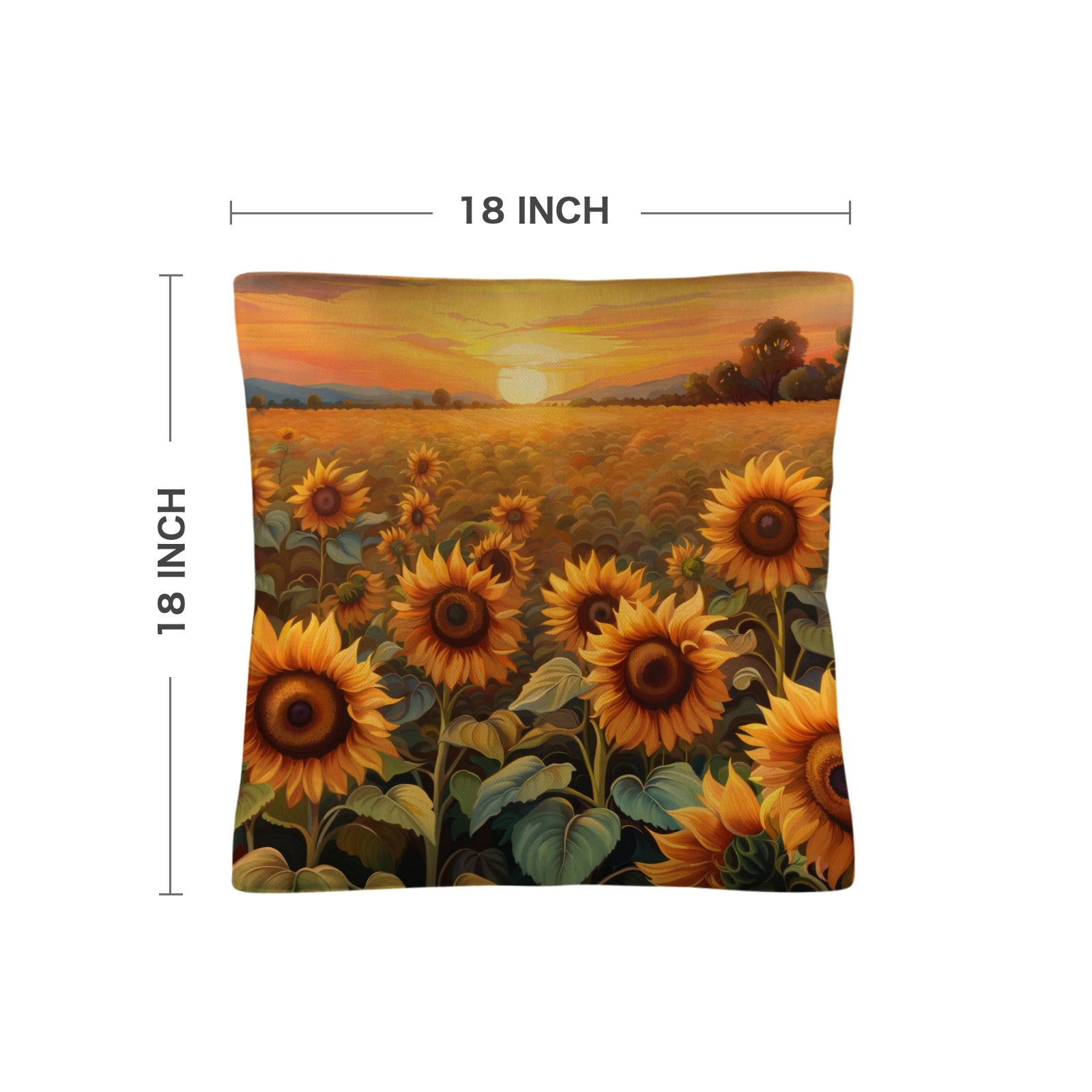 Baha Ranch Sunflower Field Throw Pillow Case Made in America by Baha Ranch Western Wear - product image 4