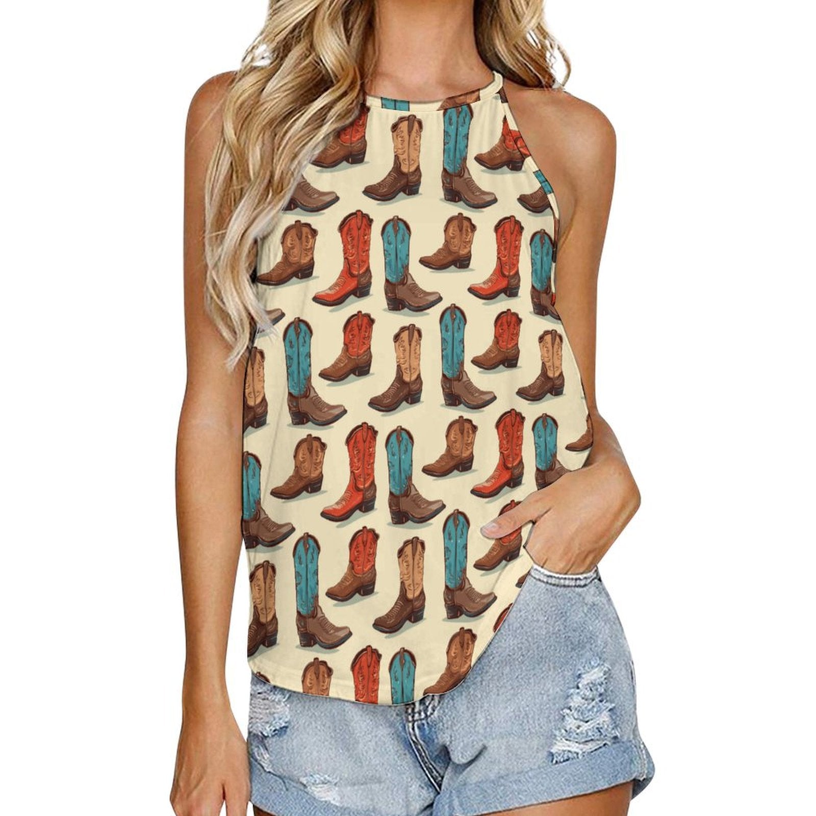 Baha Ranch Got My Boots Tank Top by Baha Ranch Western Wear