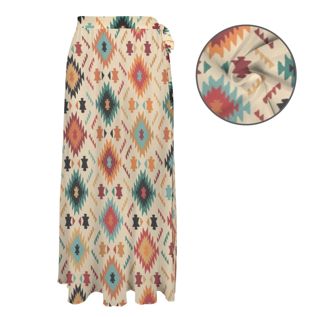 Baha Ranch Cream Aztec Beach Swim Coverup Skirt by Baha Ranch Western Wear - product image 6