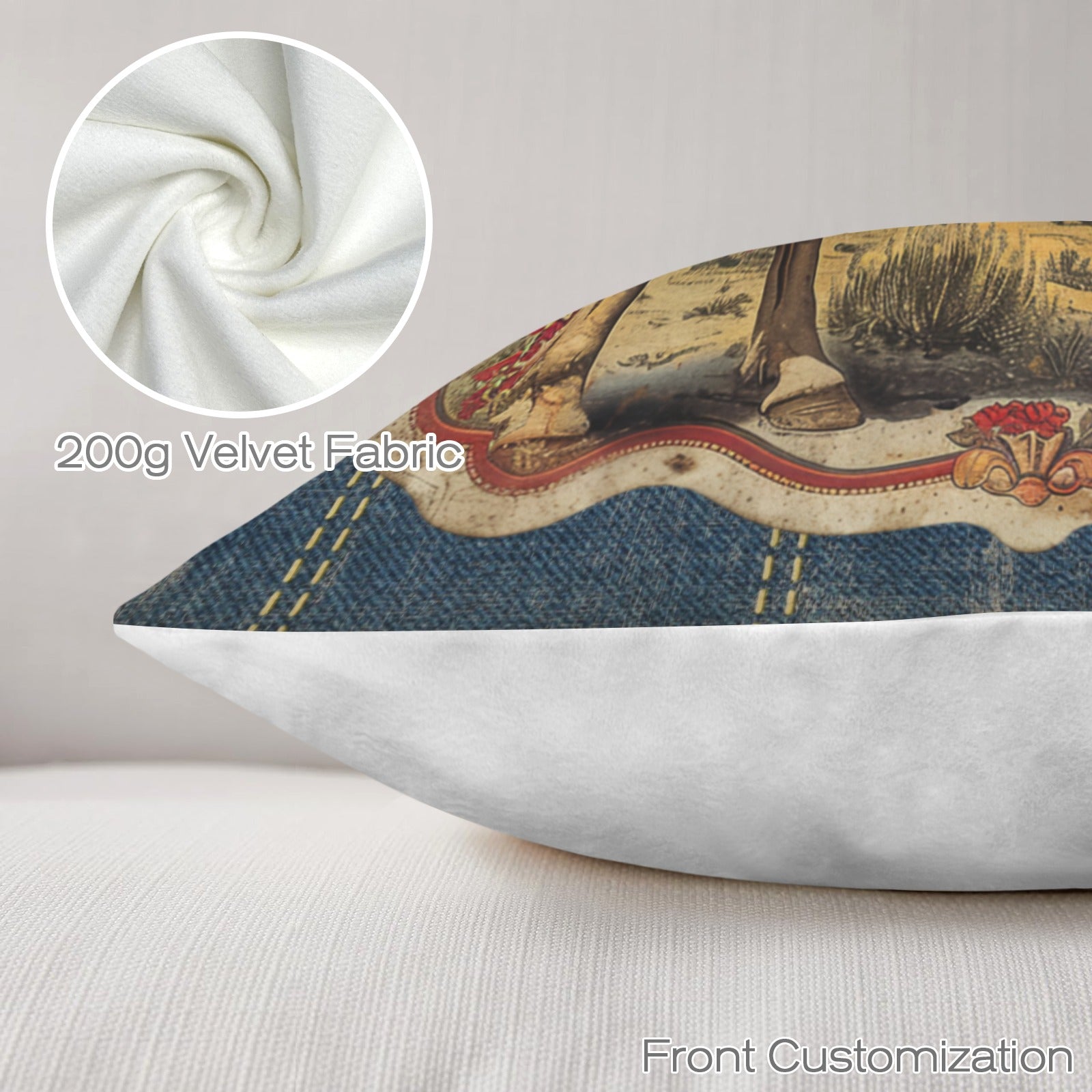 Baha Ranch Vintage Horse Velvety Soft Pillow Case Made in America by Baha Ranch Western Wear - product image 4