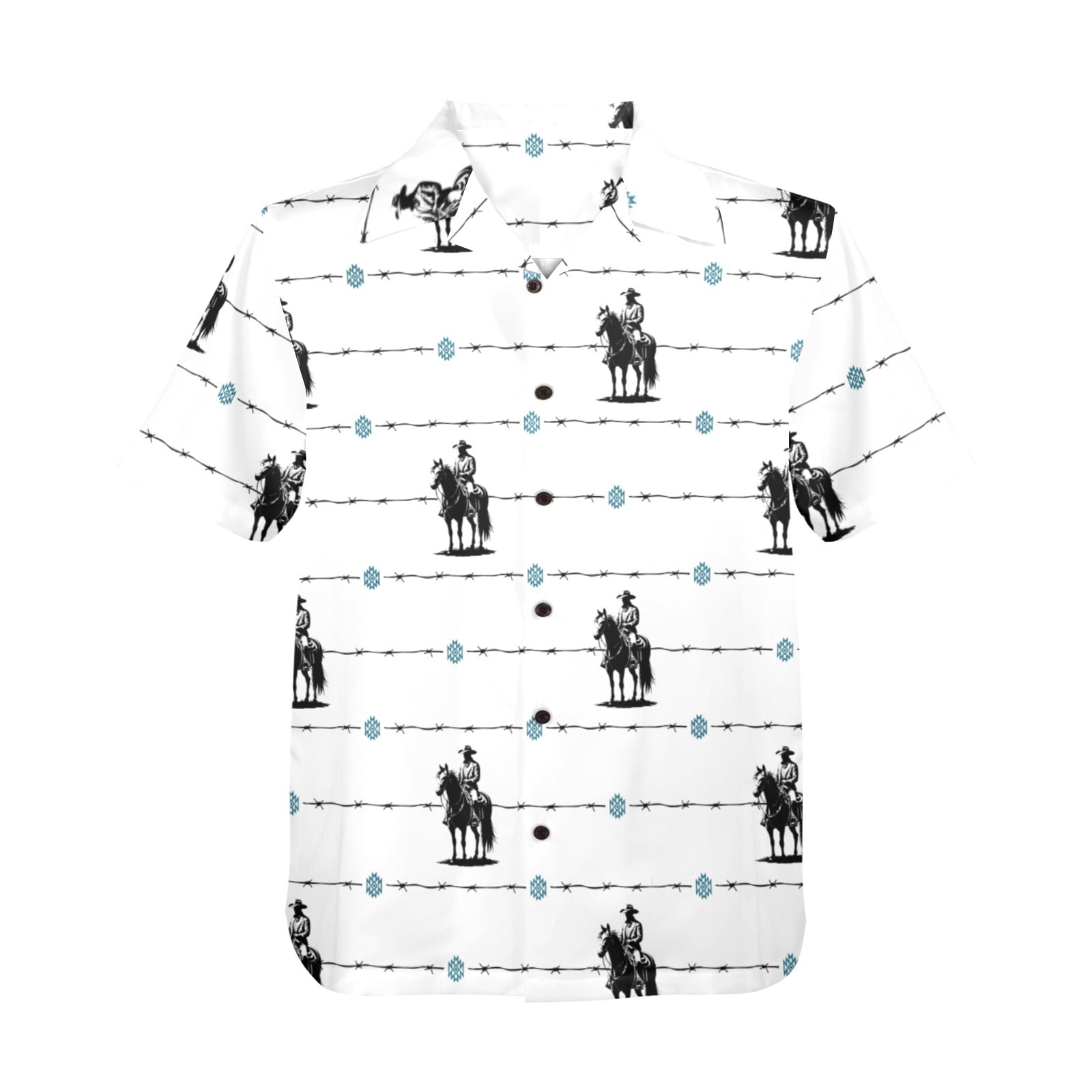 Baha Ranch Saddle Up Western Hawaiian Shirt Made in America by Baha Ranch Western Wear - product image 6